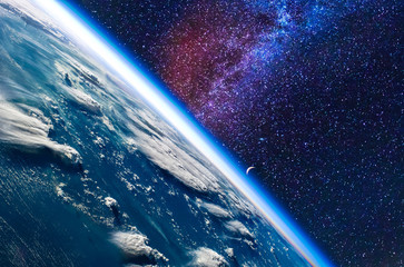 Earth in space. Elements of this image furnished by NASA.