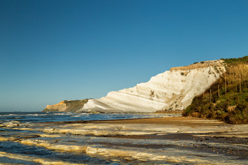 Stair of the Turks (Scala dei Turchi)m, a rocky white cliff on the coast of Realmonte, Sicily