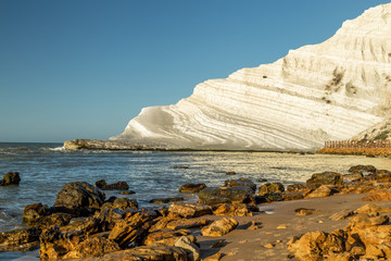 Stair of the Turks (Scala dei Turchi)m, a rocky white cliff on the coast of Realmonte, Sicily