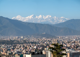 Kathmandu Valley and the Himalaya Mountains - obrazy, fototapety, plakaty