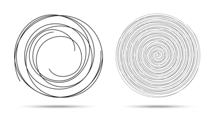 Tuinposter Spiral logo design elements. Vector illustration. Set of spirals. © Bank Design Elements