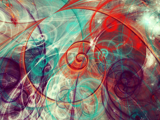 abstract chaotic fractal background 3D rendering illustration