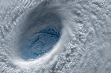 Eye of the Hurricane. Hurricane on Earth. Typhoon over planet Earth. Category 5 super typhoon...