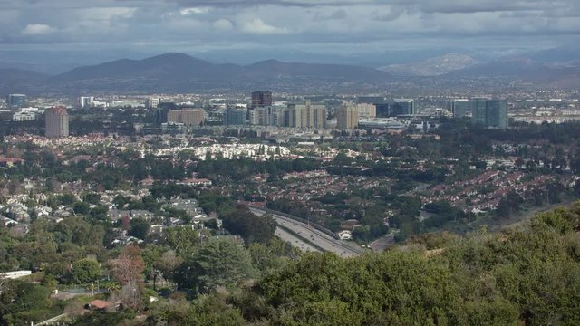 View of UTC La Jolla on a stormy day