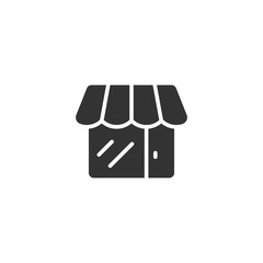 Mall icon in flat style. Store vector illustration on white isolated background. Shop business concept.