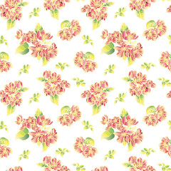 Apple flowers seamless pattern. Design for fabric, textile, packaging, covers, wallpaper and background.