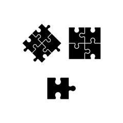 Vector of image puzzles logo design eps format