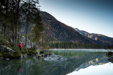 Hintersee lake morning mirroring