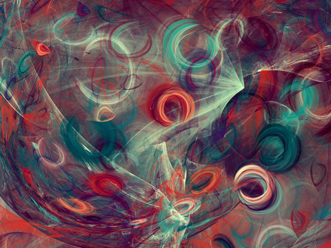 abstract chaotic fractal background 3D rendering illustration © panzer25