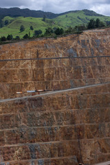 Waihi gold mine. Mining. New Zealand. Gold Pit