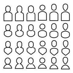 person icon whole black outline