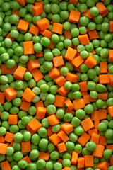 Organic Fresh Green Pea and Carrot Salad Background