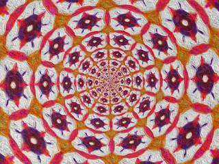 Colorful digital graphic kaleidoscope symmetry mandala style in laser light sunray trial pattern, Tie Dye , spiderweb art abstract background for art projects, banner, business,   card, 3D, template