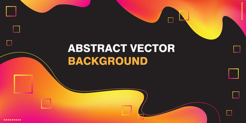 Abstract vector background. Colorful on black backdrop.