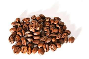 heap of roasted coffee beans