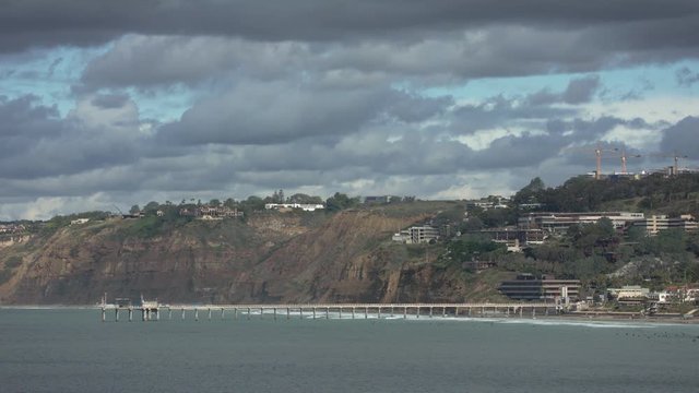 Scripps Pier with University of California San Diego in the background