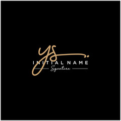 Letter YS Signature Logo Template Vector