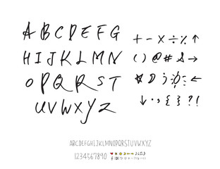 벡터 문자 / 손으로 쓴 글씨체