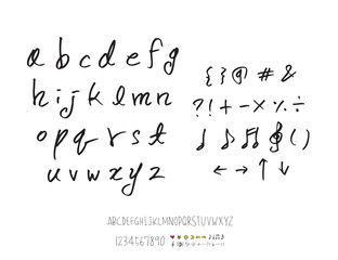 벡터 문자 / 손으로 쓴 글씨체