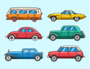 Set of Classic Car icon and element