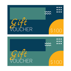 Gift Voucher Template. Vector illustration, Certificate Coupon Design Template, Promotion Sale discount. 