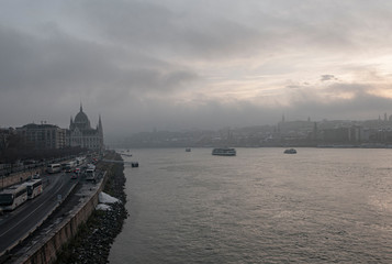 Naklejka premium Hungarian Prliament building in Budapest