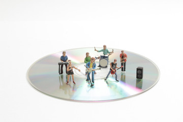 Miniature Singer And Guitar Player Standing CD