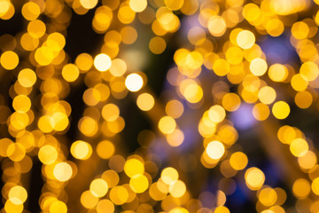 Obraz premium Christmas art golden blurred many lights defocus festive design