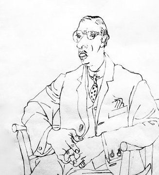 Riproduzione del disegno di Igor Stravinsy dall'originale di Picasso