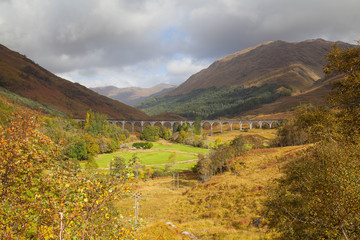 Fototapeta na wymiar Glenfinnan viaduct at the West Highland line
