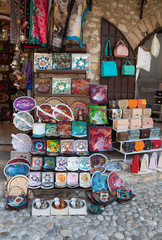 Fototapeta premium Hot. Drink. Souvenir. Orient. Pottery. Color. Bazaar