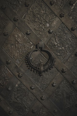 handle of an old black door