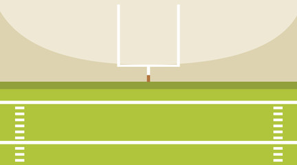 Background scene of american football field with goal © blueringmedia