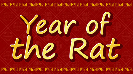 Happy new year background design for rat year