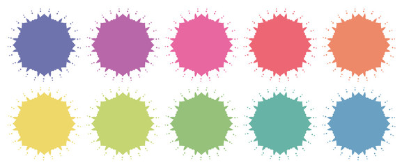 Mandala patterns in different colors