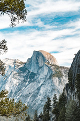 Scenic landscape of Yosemite's Half Dome