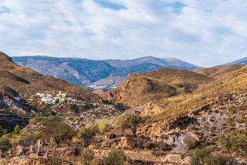 Fototapeta na wymiar Mountainous landscape near Ugijar (Spain)