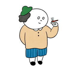 トンボが指に止まる © Miho  Nozaki