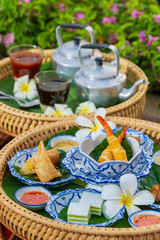 All set Thai dessert and drink 