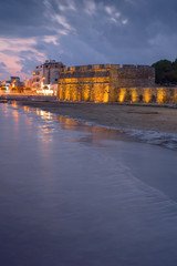 Larnaca Castle in the night, Cyprus