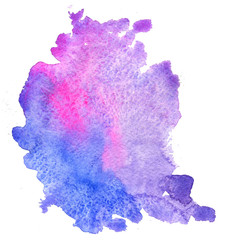 violet watercolor background, paint stain