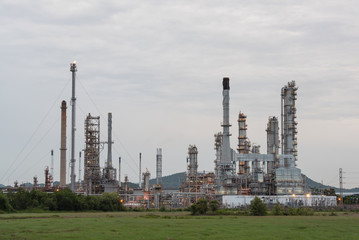 Fototapeta na wymiar Chemical oil refinery industry plant.