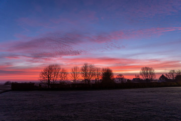 Obraz premium Le Mont Saint Michel in der Normandie Frankreich Dezember Winter