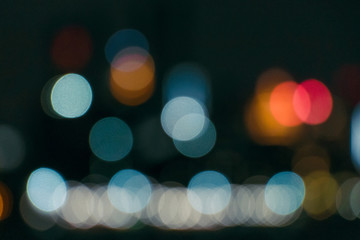 Fototapeta premium Natural defocused New York city night lights bokeh abstract background.