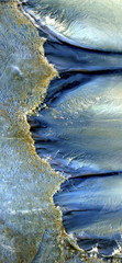 ultramarine blue  vertical abstract photography of the deserts of Africa from the air, aerial view...