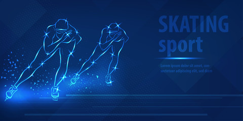 Short track skating sport speed ice skating race