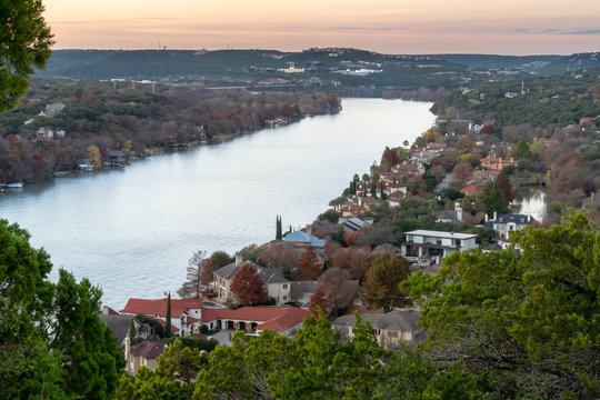 Sunset At Mount Bonnell In Austin, Texas