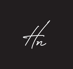 Couple Cursive Letters Initial Signature Handwriting Calligraphy