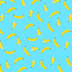 Seamless Pattern With Banana Cute Background Vector