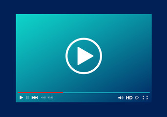 Video player bar template for your design for web site and app